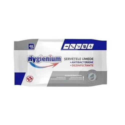 SERVETELE UMEDE ANTIBACTERIENE & DEZINFECTANTE 48BUC HYGIENIUM