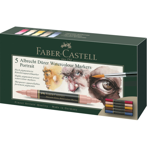 SET 5 MARKERE SOLUBILE PORTRET A.DURER FABER-CASTELL