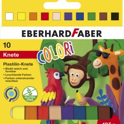 PLASTILINA 10 CULORI 185G EBERHARD FABER