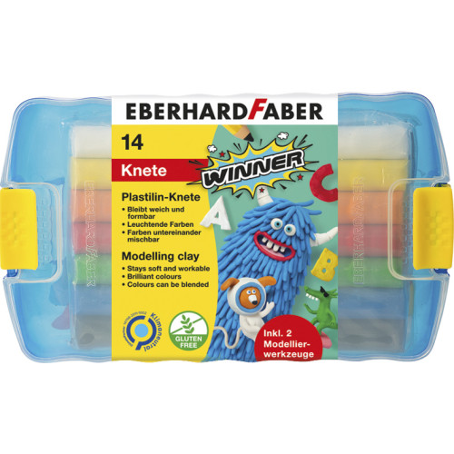 PLASTILINA 10 CULORI CUTIE PLASTIC EBERHARD FABER