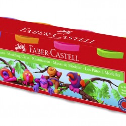 PLASTILINA 4*130G CULORI NEON FABER-CASTELL