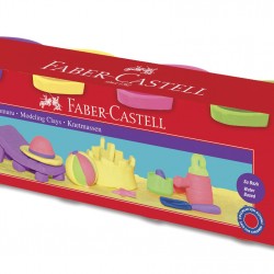 PLASTILINA 4*130G CULORI PASTEL FABER-CASTELL