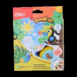 PLASTILINA SOFT LIGHT 4 BORCANE* 15G DELI
