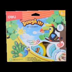 PLASTILINA SOFT LIGHT 6 BORCANE* 15G DELI