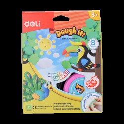 PLASTILINA SOFT LIGHT 8 BORCANE* 15G DELI