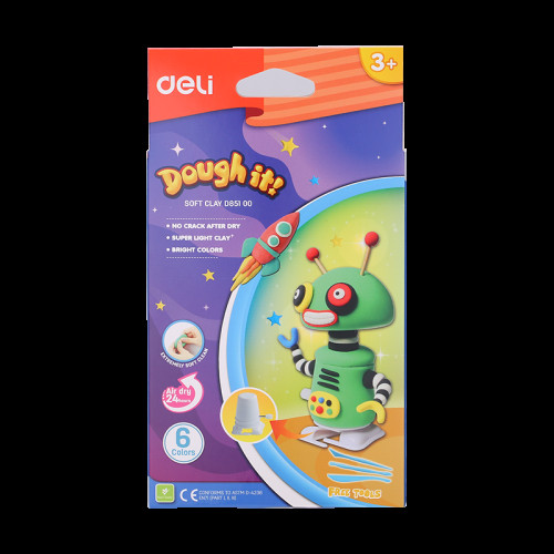 PLASTILINA SOFT LIGHT ROBOT_2  6  CULORI DELI