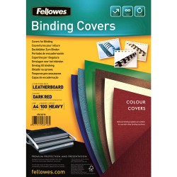 COPERTI CARTON A4 ROSU INCHIS 100/TOP FELLOWES