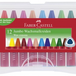 CREIOANE CERATE 12 CULORI JUMBO CUTIE PLASTIC FABER-CASTELL