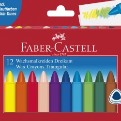 CREIOANE CERATE TRIUNGHIULARE 12 CULORI FABER-CASTELL