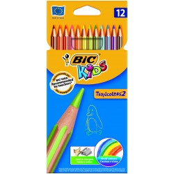 CREIOANE COLORATE 12 CULORI TROPICOLORS BIC