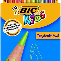 CREIOANE COLORATE 12 CULORI TROPICOLORS BIC