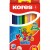 CREIOANE COLORATE 24 CULORI + ASCUTIT. TRIUNGHIULARE JUMBO KORES