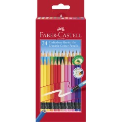CREIOANE COLORATE 24 CULORI CU GUMA ECO FABER-CASTELL
