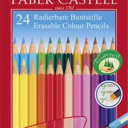 CREIOANE COLORATE 24 CULORI CU GUMA ECO FABER-CASTELL