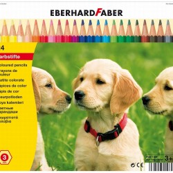 CREIOANE COLORATE 24 CULORI CUTIE METAL EBERHARD FABER