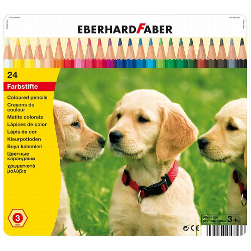 CREIOANE COLORATE 24 CULORI CUTIE METAL EBERHARD FABER