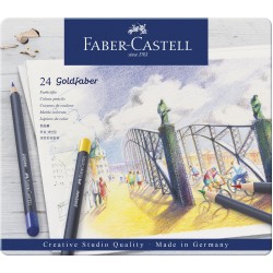 CREIOANE COLORATE 24 CULORI GOLDFABER CUTIE METAL FABER-CASTELL