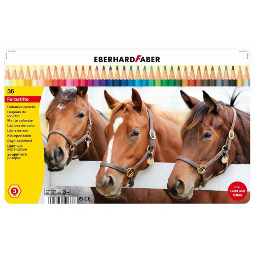 CREIOANE COLORATE 36 CULORI CUTIE METAL EBERHARD FABER