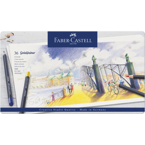 CREIOANE COLORATE 36 CULORI GOLDFABER CUTIE METAL FABER-CASTELL
