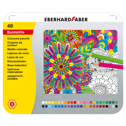 CREIOANE COLORATE 48 CULORI CUTIE METAL EBERHARD FABER