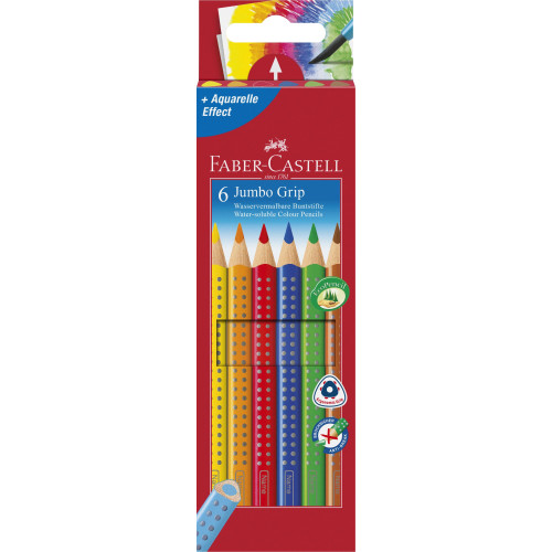 CREIOANE COLORATE 6 CULORI JUMBO GRIP FABER-CASTELL