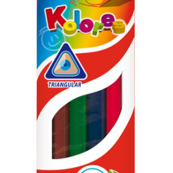 CREIOANE COLORATE 6 CULORI TRIUNGHIULARE KORES