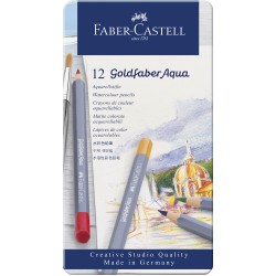 CREIOANE COLORATE AQUARELLE 12 CULORI GOLDFABER CUT. METAL FABER