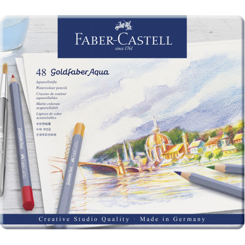 CREIOANE COLORATE AQUARELLE 48 CULORI GOLDFABER CUT. METAL FABER