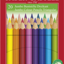 CREIOANE COLORATE JUMBO 20 CULORI + ASCUTITOARE FABER-CASTELL