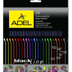 CREIOANE COLORATE LEMN NEGRU 24 CULORI ADEL