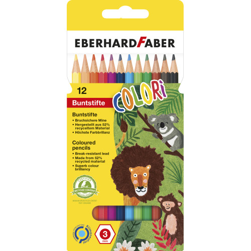 CREIOANE COLORATE PLASTIC 12 CULORI EBERHARD FABER