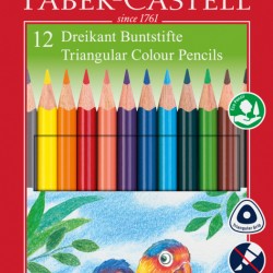 CREIOANE COLORATE TRIUNGHIULARE 12 CULORI + ASCUTITOARE ECO FABE