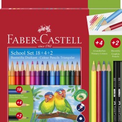 CREIOANE COLORATE TRIUNGHIULARE 18+4+2 PROMO FABER-CASTELL
