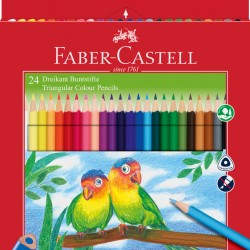 CREIOANE COLORATE TRIUNGHIULARE 24 CULORI + ASCUTITOARE ECO FABE