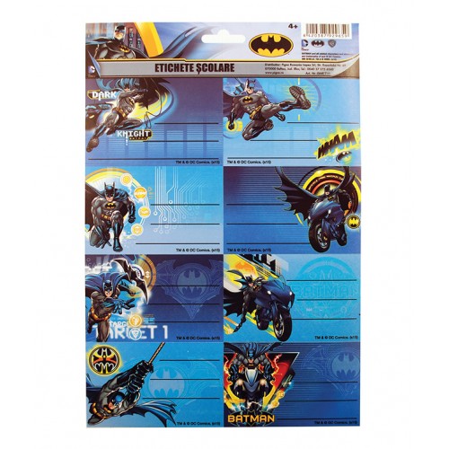 ETICHETE SCOLARE 40/SET BATMAN PIGNA