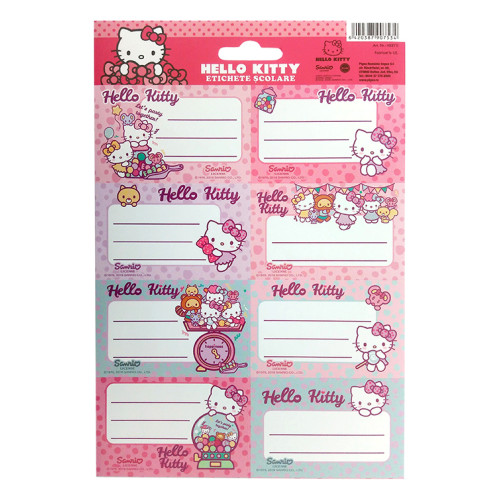 ETICHETE SCOLARE 40/SET HELLO KITTY PIGNA