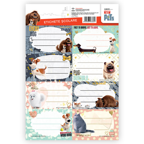 ETICHETE SCOLARE 40/SET PETS PIGNA