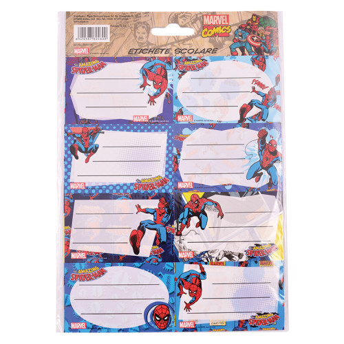 ETICHETE SCOLARE 40/SET SPIDERMAN PIGNA