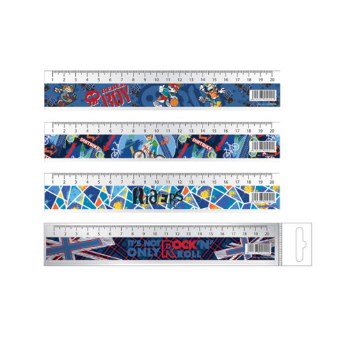 RIGLA 20CM SCHOOL FRIENDLY BAIETI PIGNA