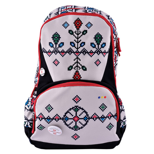 RUCSAC ETHNO CANVAS GRI-NEGRU COMPARTIMENT LAPTOP PIGNA