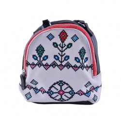 RUCSAC ETHNO MINI CANVAS GRI-NEGRU PIGNA