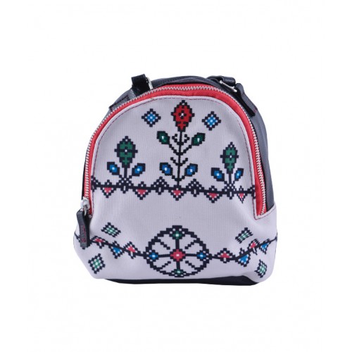 RUCSAC ETHNO MINI CANVAS GRI-NEGRU PIGNA