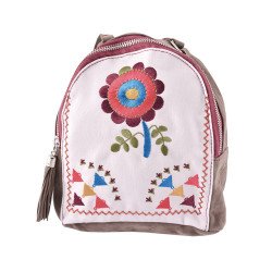 RUCSAC ETHNO MINI CANVAS SI PIELE PIGNA