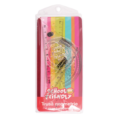 TRUSA GEOMETRIE 4 PIESE ETUI PLASTIC PIGNA