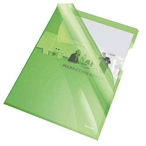 MAPA PROTECTIE A4 CRISTAL TIP L VERDE 150 MICRONI ESSELTE