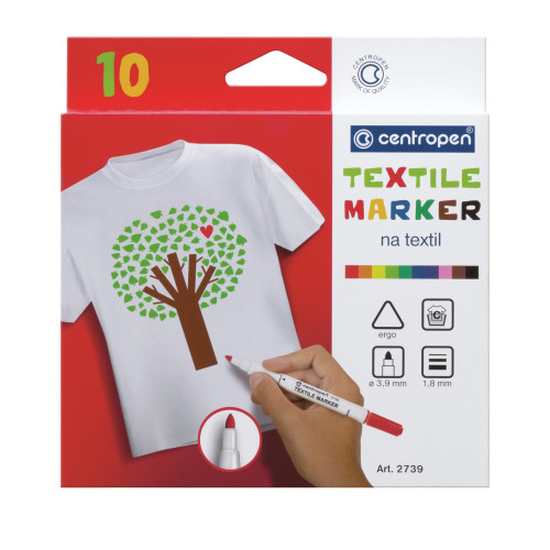 MARKER PENTRU TEXTILE 10/SET 2739 CENTROPEN