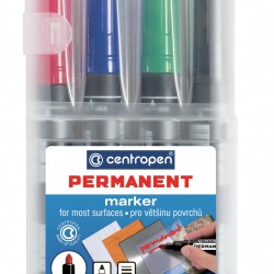 MARKER PERMANENT 4/SET VARF ROTUND 2.5MM 8566 CENTROPEN