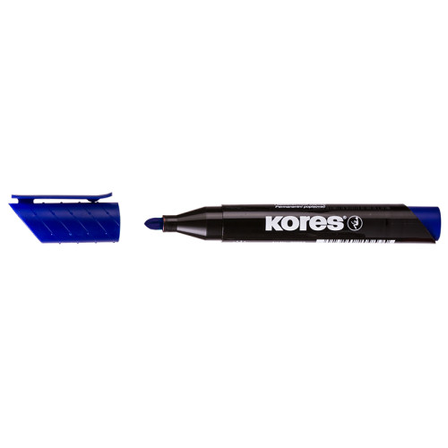 MARKER PERMANENT ALBASTRU VARF ROTUND 3MM KORES