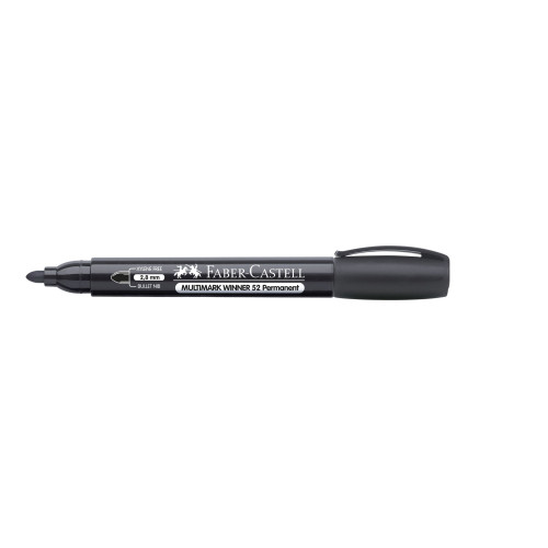 MARKER PERMANENT NEGRU VARF ROTUND MULTIMARK WINNER 52 FABER-CAS