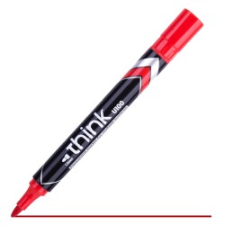 MARKER PERMANENT ROSU VARF ROTUND 1.5MM DELI